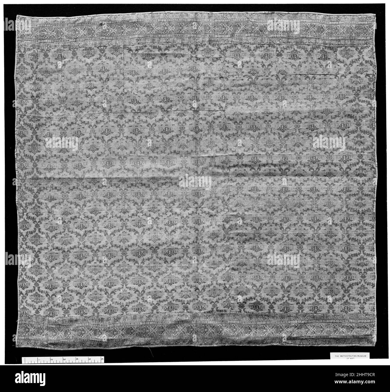 Couvrir 18th siècle.Couvercle.18th siècle.Soie.Attribué à l'Iran.Textiles-tissés Banque D'Images