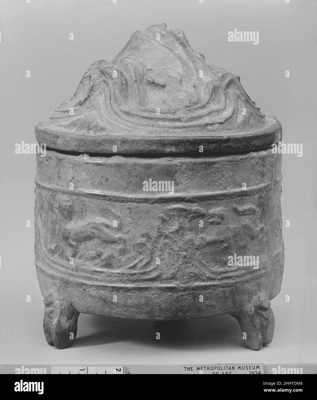 Chine JAR.Pot.Chine.Céramique avec glaçure irridescente.Dynastie Han (206 B.C.–A.D.220).Céramique Banque D'Images