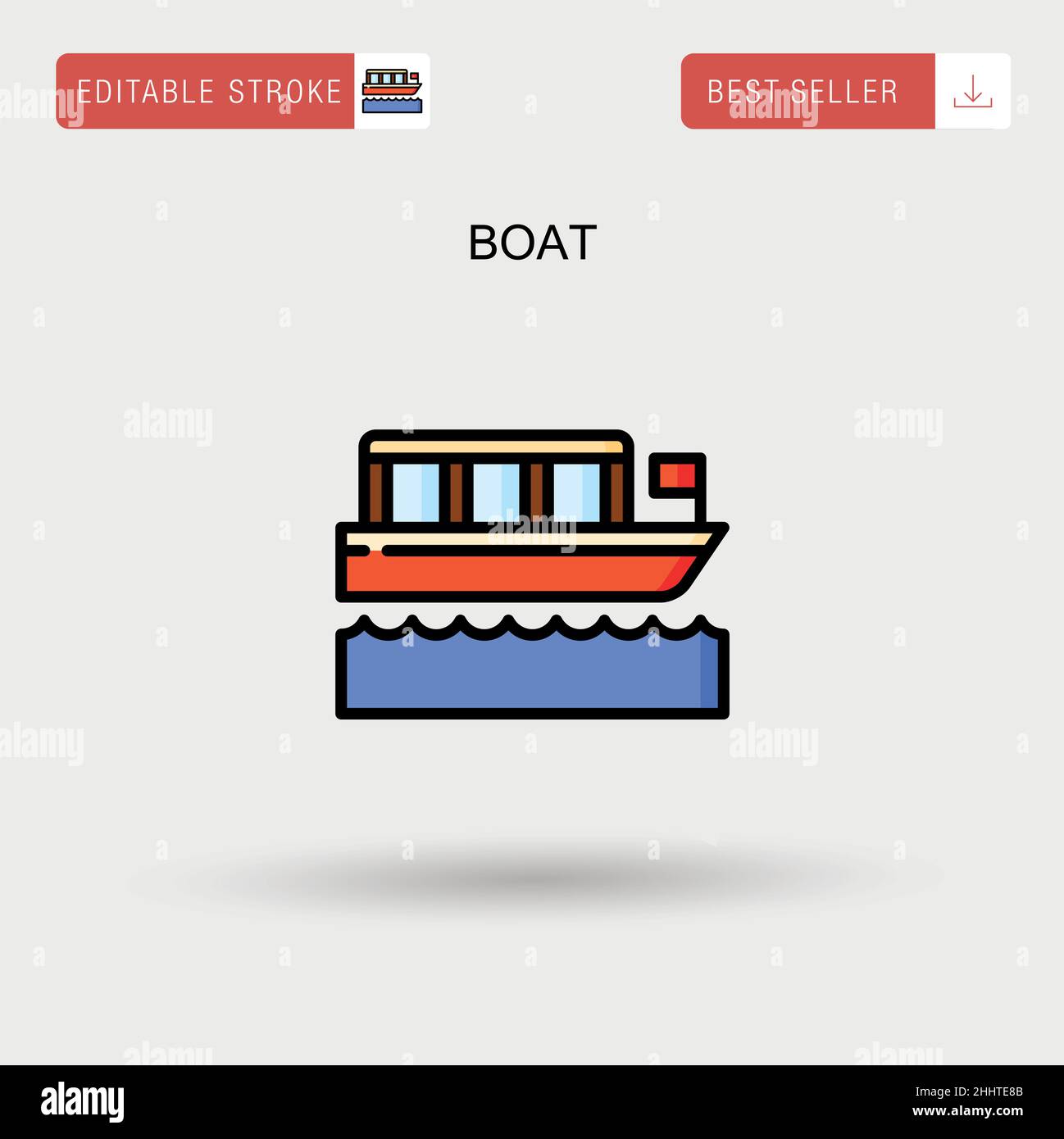 Icône vecteur simple bateau. Illustration de Vecteur