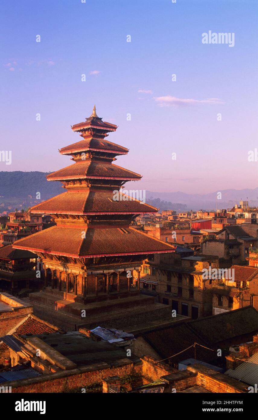 Temple de Nyatapola, Bhaktapur, Népal Banque D'Images