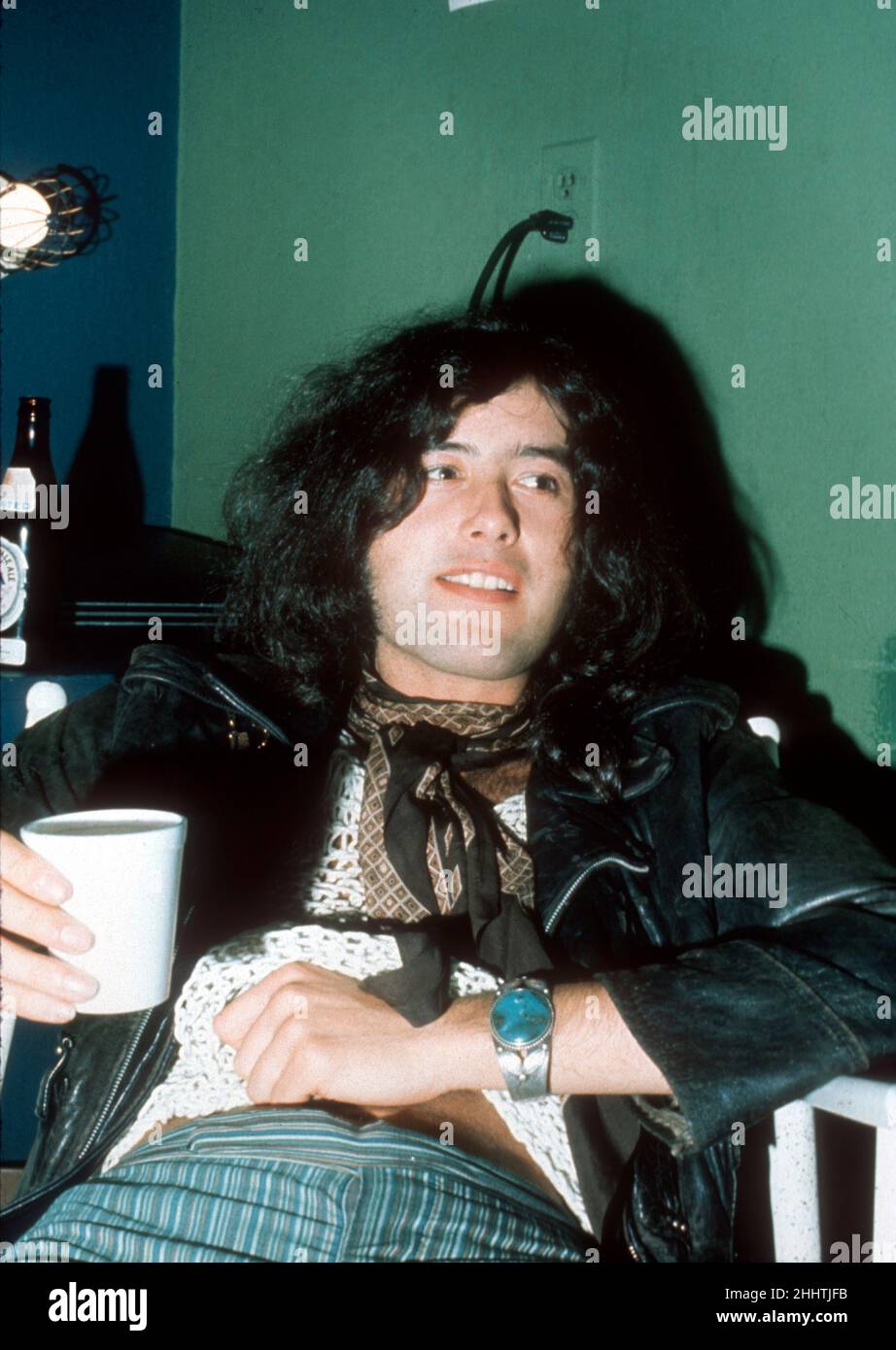 Jimmy page de LED Zeppelin Backstage au Fillmore East à New York juin 25 1969 crédit: Jeffrey Mayer / Rock négatifs / MediaPunch Banque D'Images