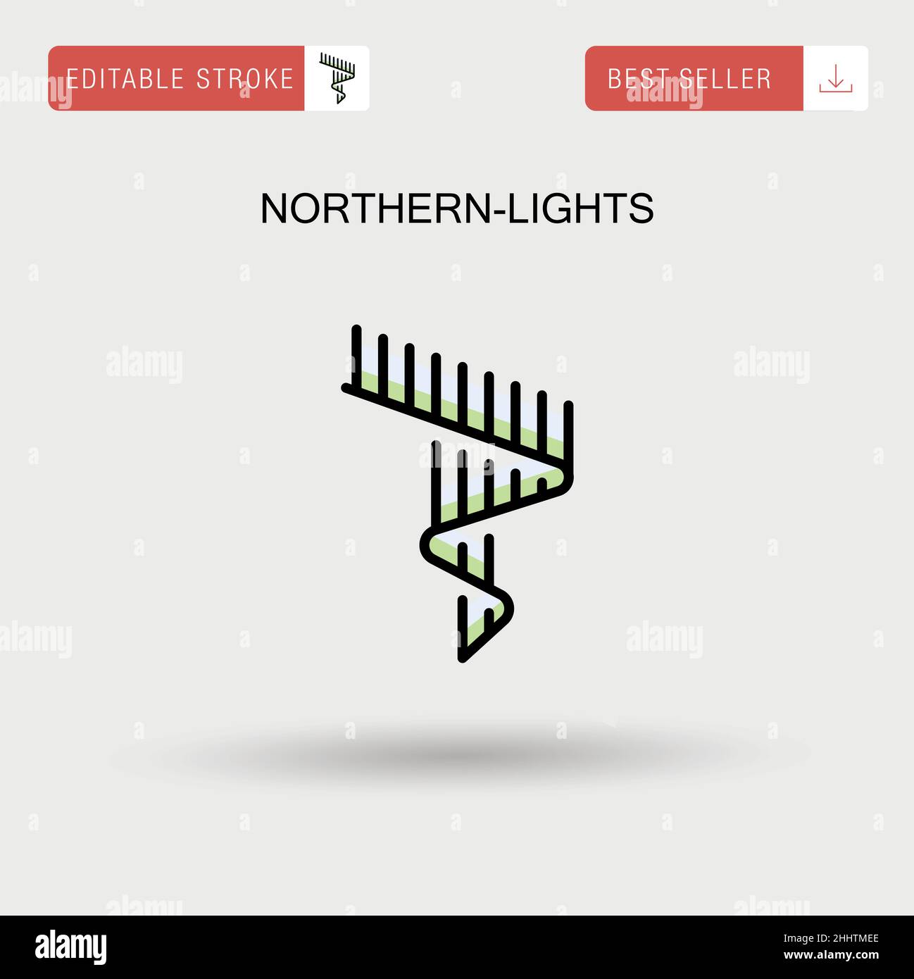 Icône vecteur simple Northern-Lights. Illustration de Vecteur
