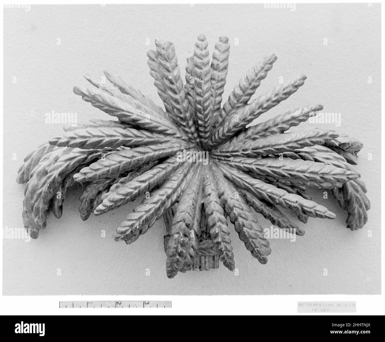Décoration Fronton 18th siècle français.Décoration Fronton.Français.18th siècle.Bois, doré.Boiseries Banque D'Images