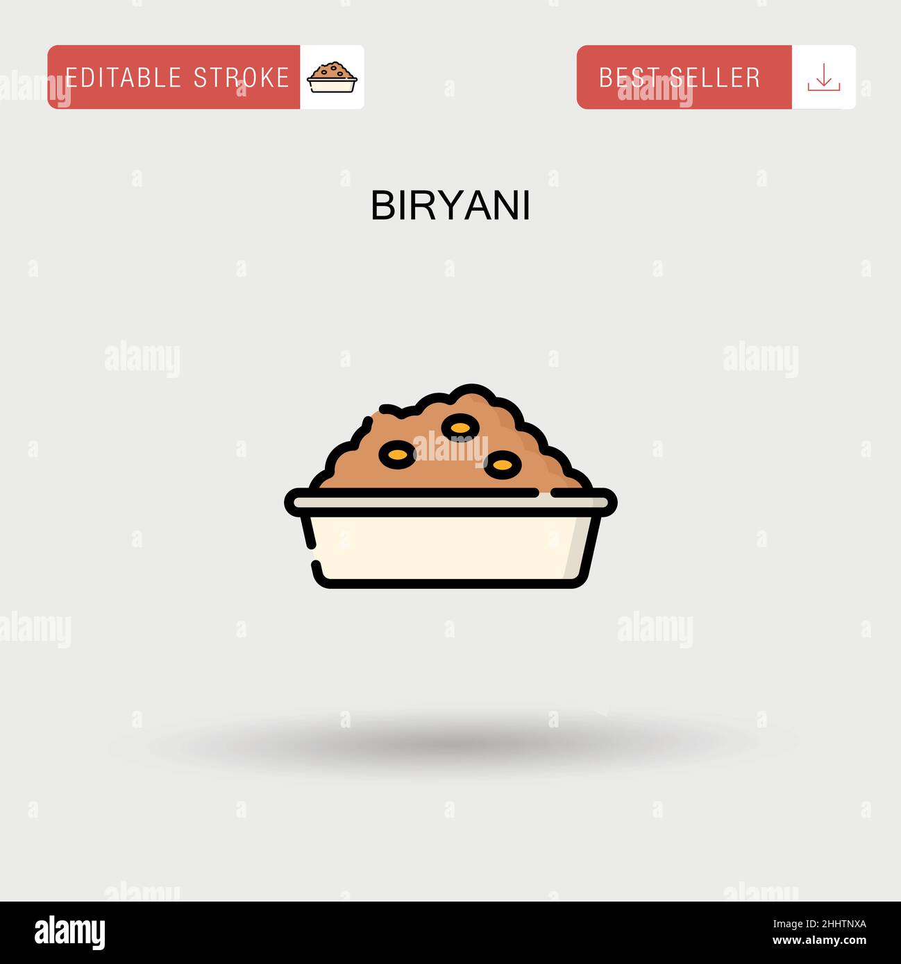 Icône de vecteur simple biryani. Illustration de Vecteur