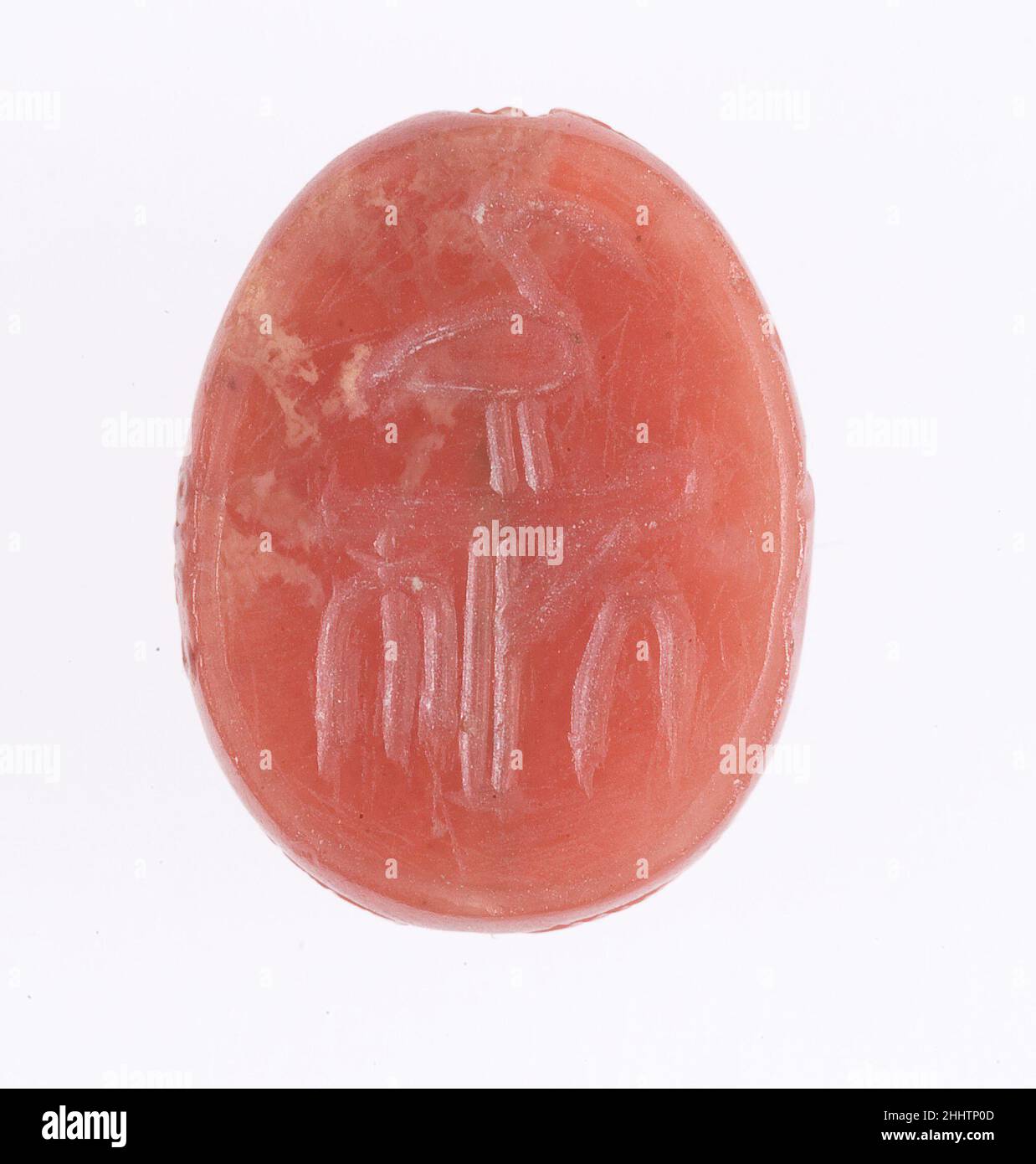 Scarab ca.1635–1458 C.-B. deuxième période intermédiaire–début du nouveau Royaume.Scarab. CA.1635–1458 C.-B.Carnélien ou rouge jasper.Deuxième période intermédiaire – début du nouveau Royaume.D'Égypte, haute Égypte, Thèbes, Dra Abu el-Naga, Burial 13,Fouilles de Carnarvon, 1913.Dynastie 17–18 Banque D'Images