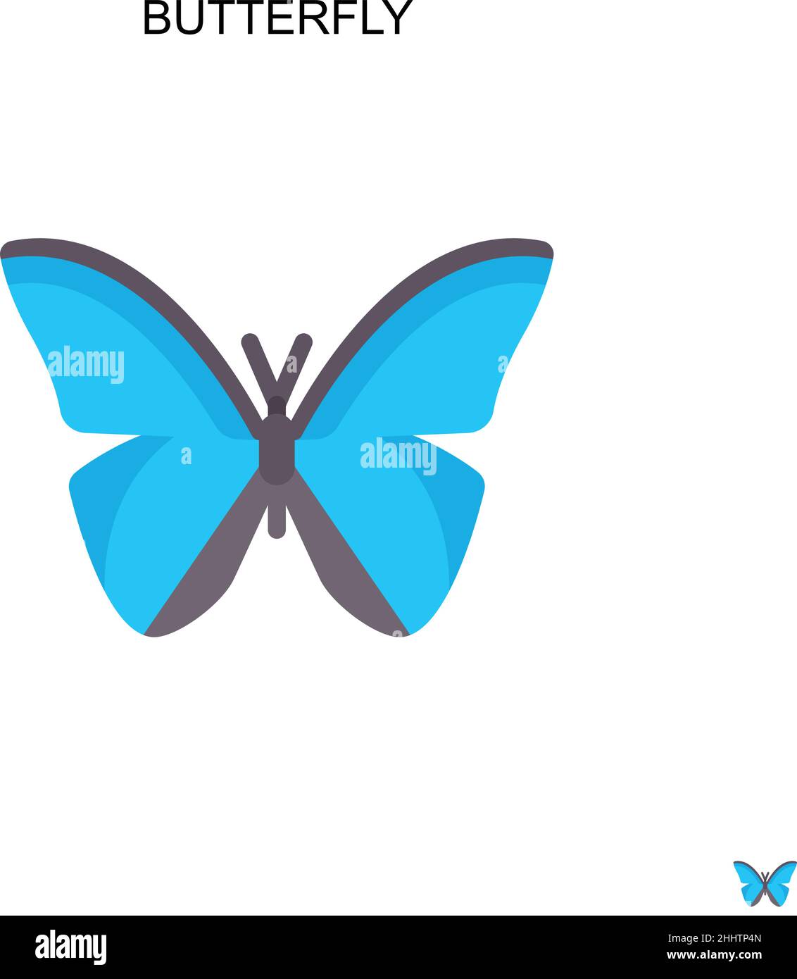 Icône de vecteur simple papillon.pictogramme moderne de couleur ...