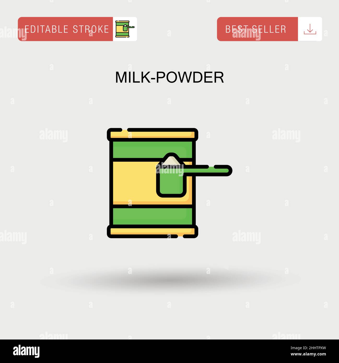 Icône vecteur simple lait-poudre. Illustration de Vecteur