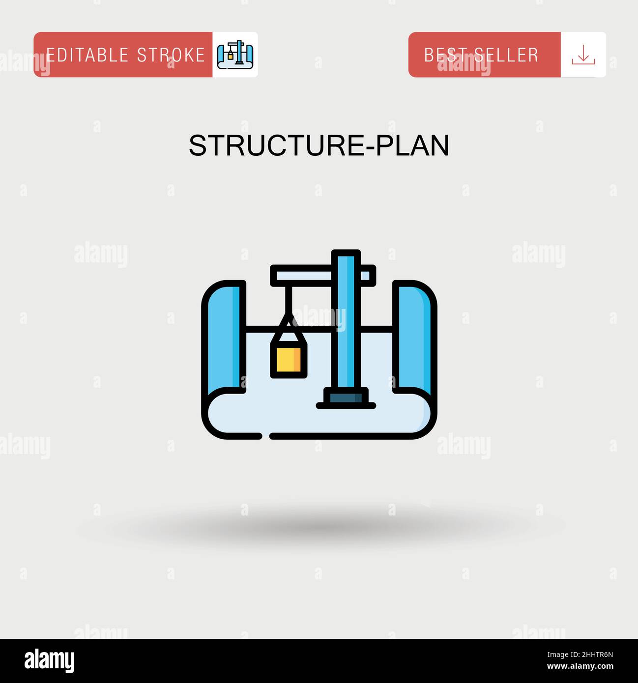 Icône de vecteur simple de plan de structure. Illustration de Vecteur