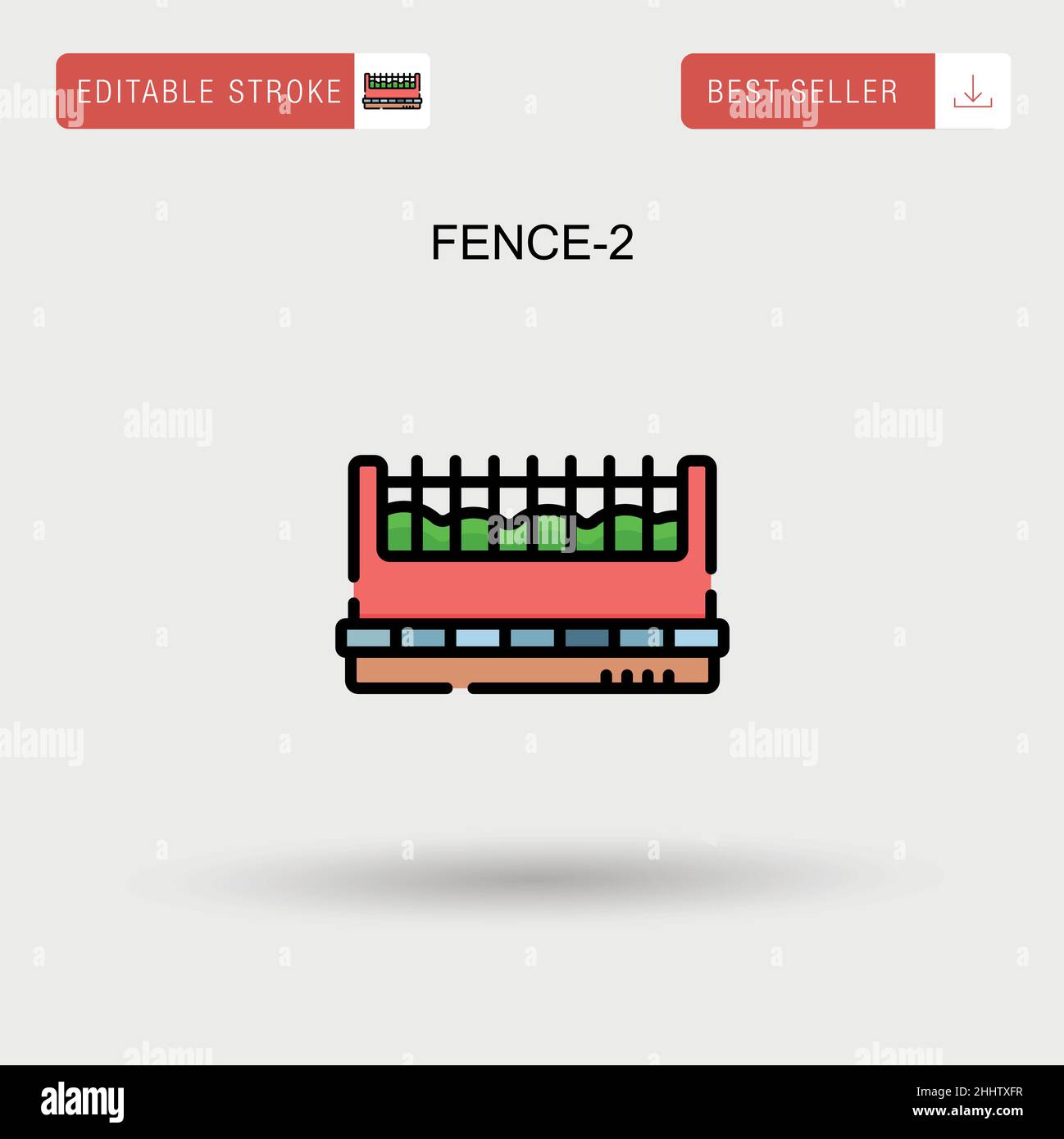 Icône de vecteur simple Fence-2. Illustration de Vecteur