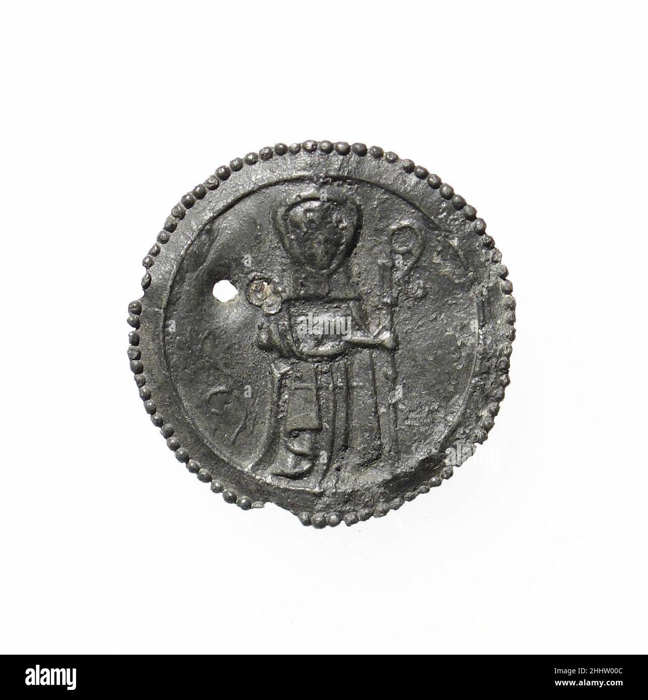 Badge de Pilgrim 14th–16th siècle français.Badge de Pilgrim.Français.14th–16th siècle.Plomb.Travail des métaux - plomb Banque D'Images