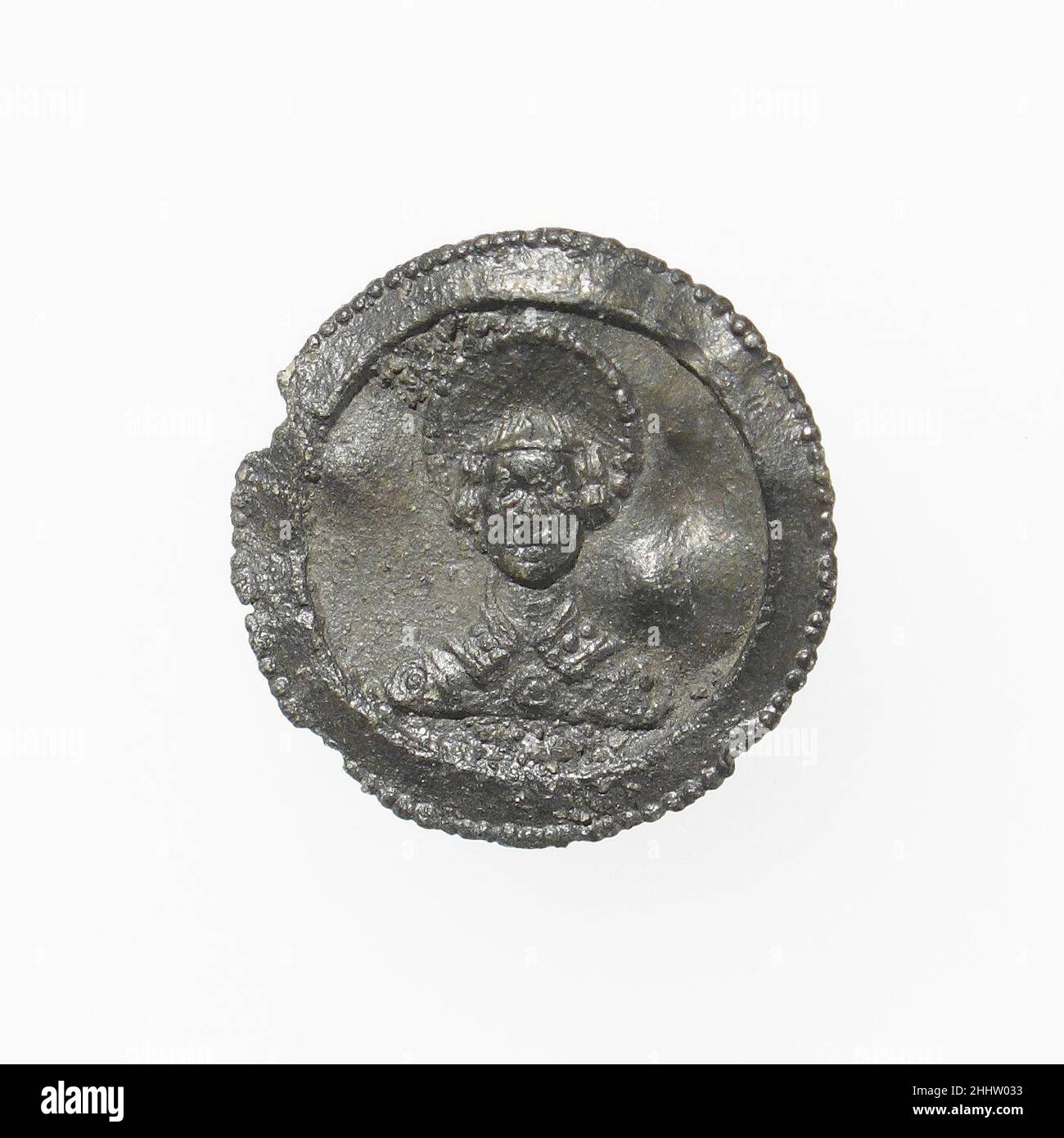 Badge de Pilgrim 14th–16th siècle français.Badge de Pilgrim.Français.14th–16th siècle.Plomb.Travail des métaux - plomb Banque D'Images