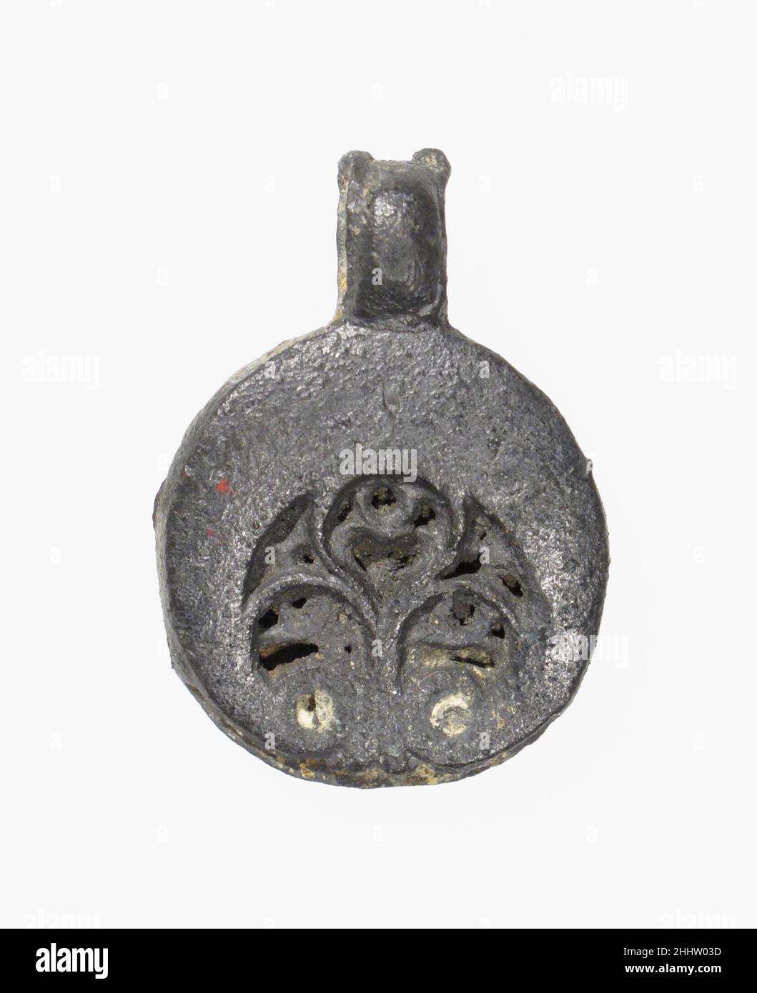 Badge de Pilgrim 14th–16th siècle français.Badge de Pilgrim.Français.14th–16th siècle.Plomb.Travail des métaux - plomb Banque D'Images