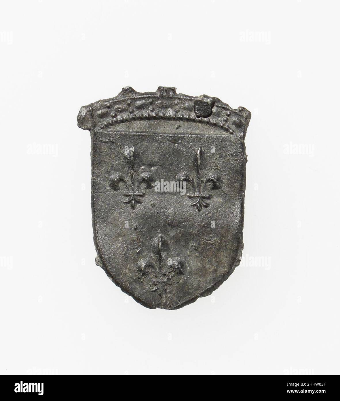 Badge de Pilgrim 14th–16th siècle français.Badge de Pilgrim.Français.14th–16th siècle.Plomb.Travail des métaux - plomb Banque D'Images