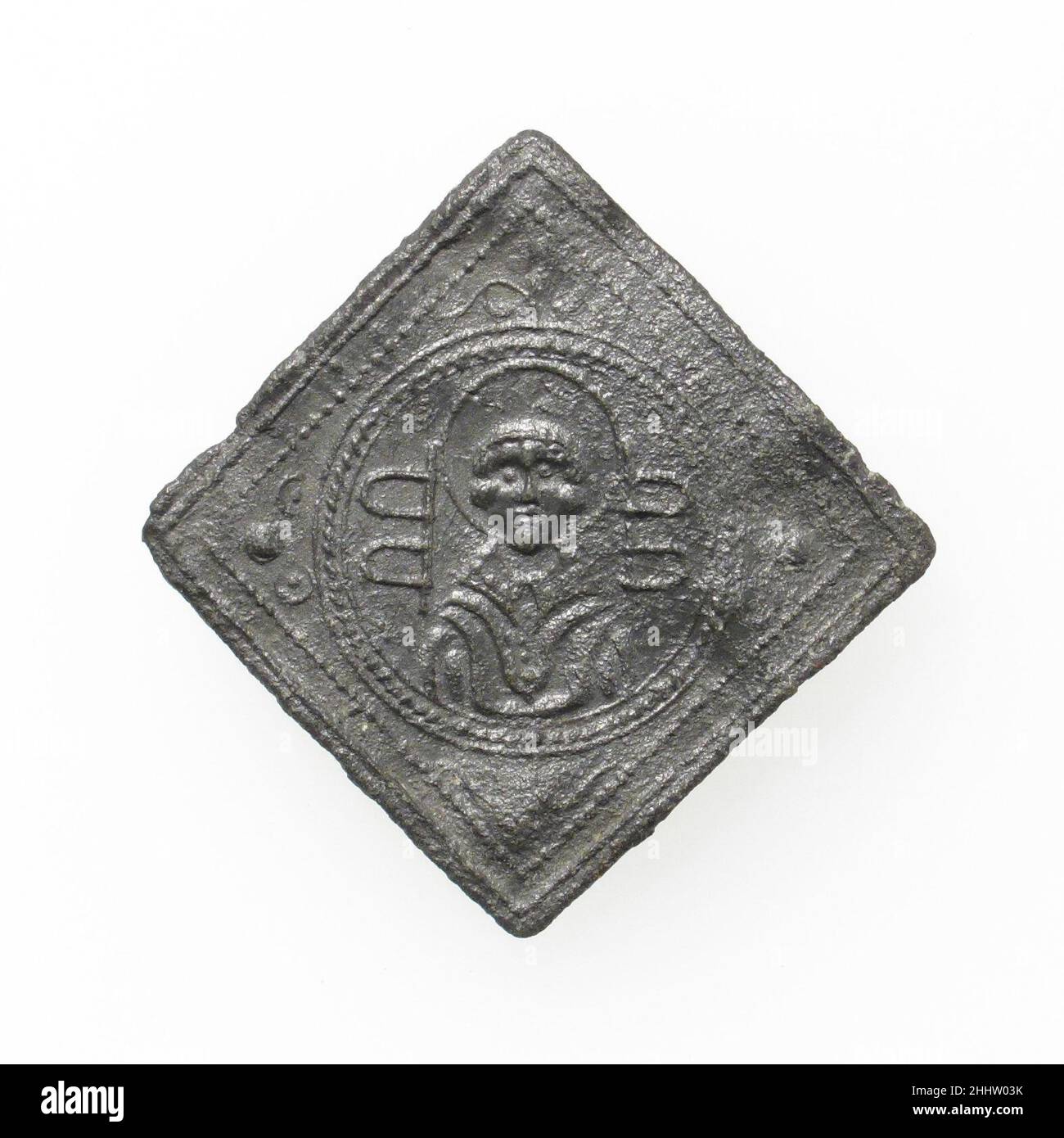 Badge de Pilgrim 15th siècle français.Badge de Pilgrim.Français.15th siècle.Plomb.Travail des métaux - plomb Banque D'Images