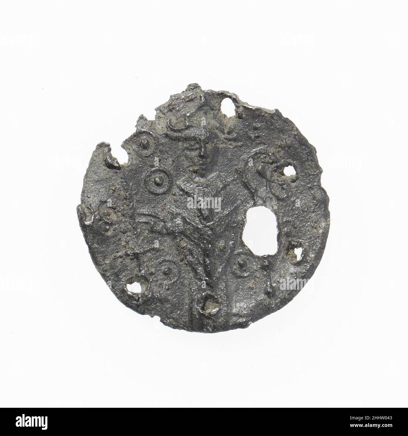 Badge de Pilgrim 14th–16th siècle français.Badge de Pilgrim.Français.14th–16th siècle.Plomb.Travail des métaux - plomb Banque D'Images