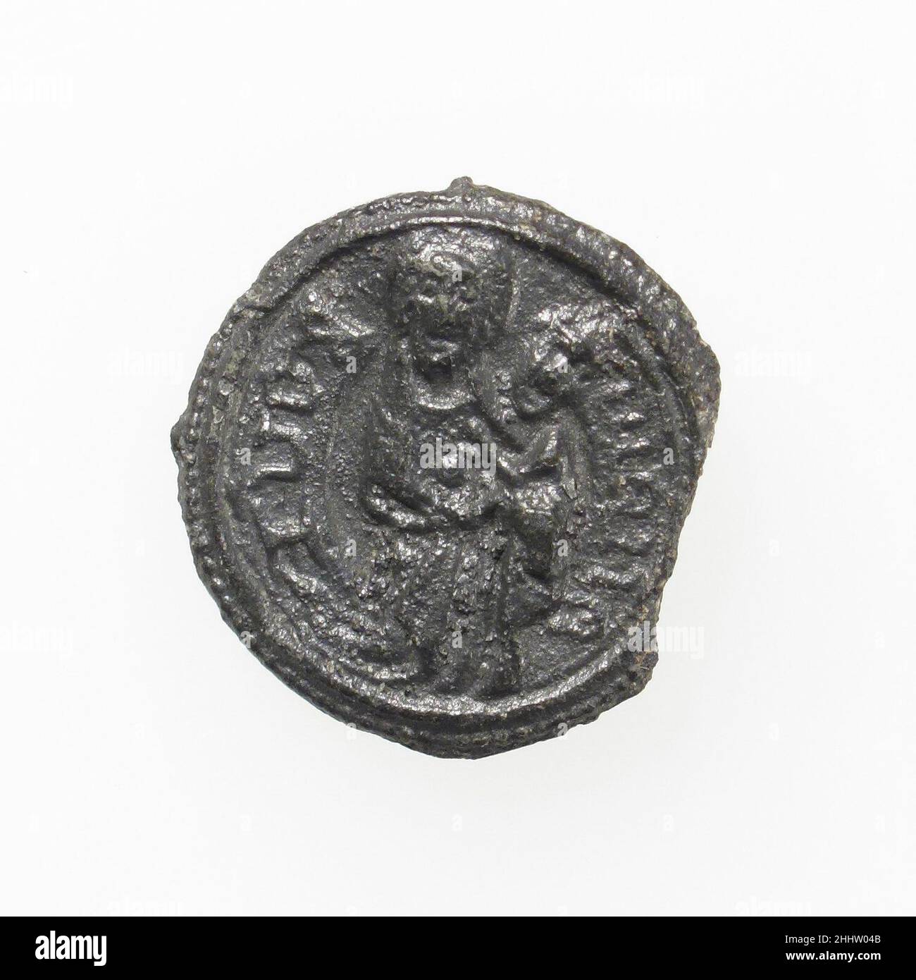 Badge de Pilgrim 14th–16th siècle français.Badge de Pilgrim.Français.14th–16th siècle.Plomb.Travail des métaux - plomb Banque D'Images