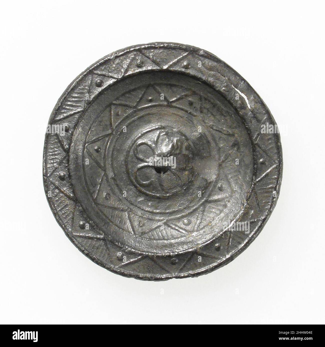 Badge de Pilgrim 14th–16th siècle français.Badge de Pilgrim.Français.14th–16th siècle.Plomb.Travail des métaux - plomb Banque D'Images