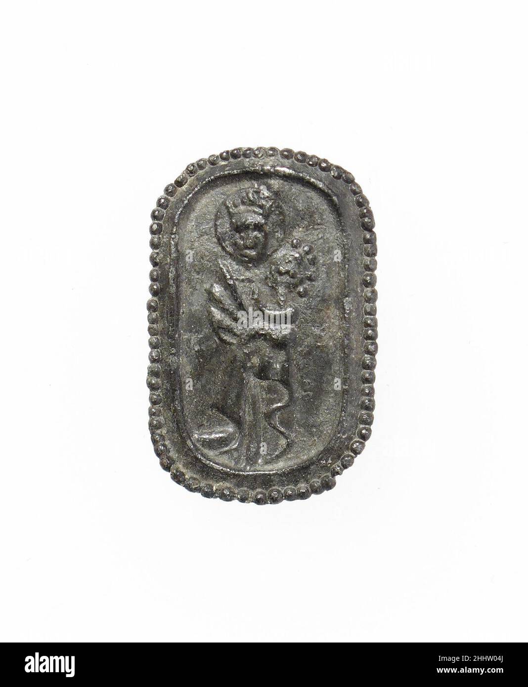 Badge de Pilgrim 14th–16th siècle français.Badge de Pilgrim.Français.14th–16th siècle.Plomb.Travail des métaux - plomb Banque D'Images