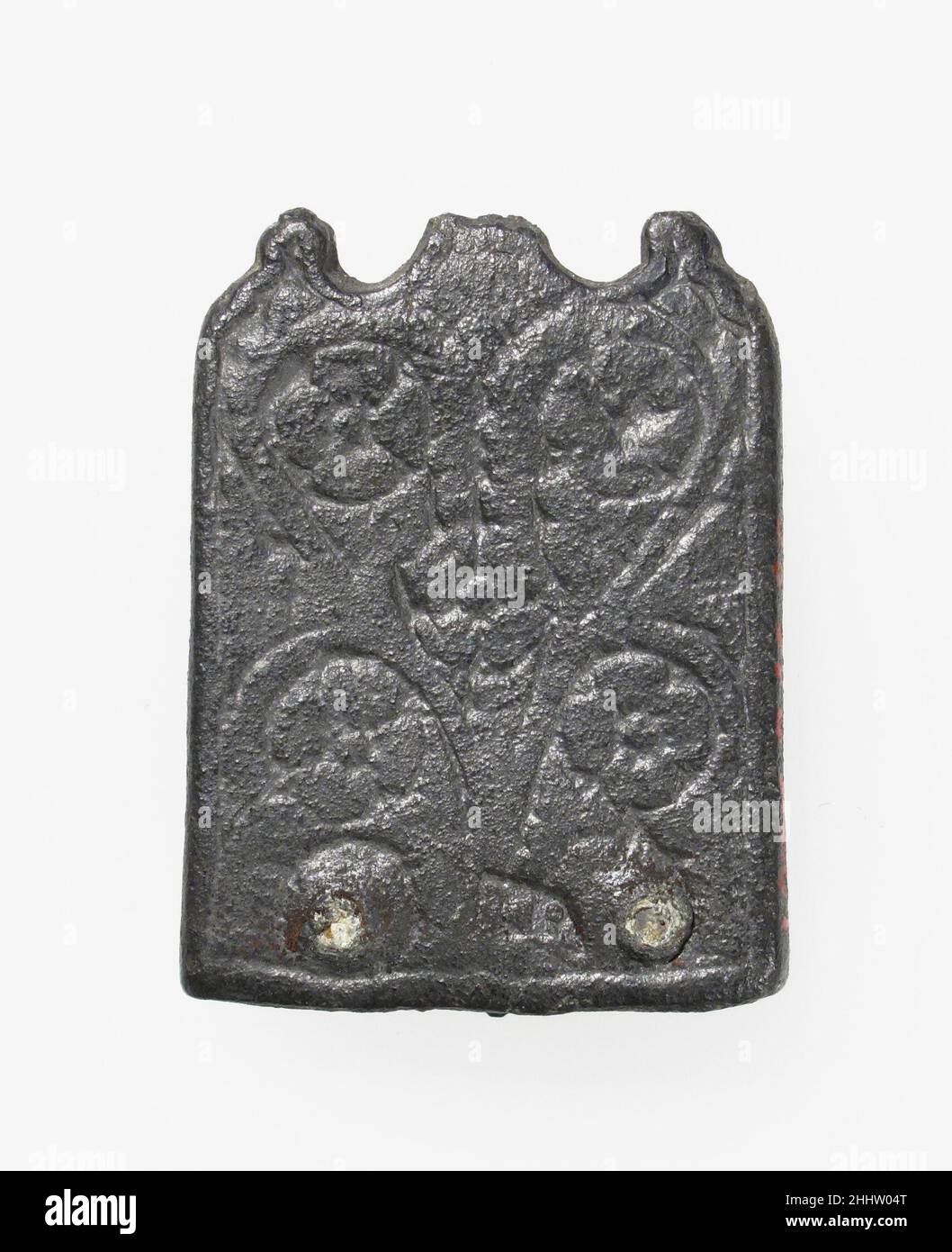 Badge de Pilgrim 14th–16th siècle français.Badge de Pilgrim.Français.14th–16th siècle.Plomb.Travail des métaux - plomb Banque D'Images