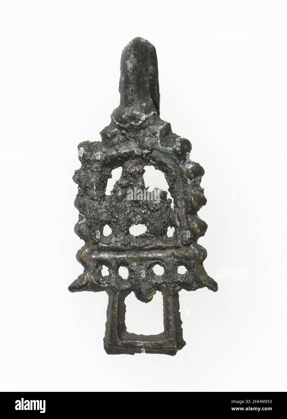 Badge de Pilgrim 14th–16th siècle français.Badge de Pilgrim.Français.14th–16th siècle.Plomb.Travail des métaux - plomb Banque D'Images