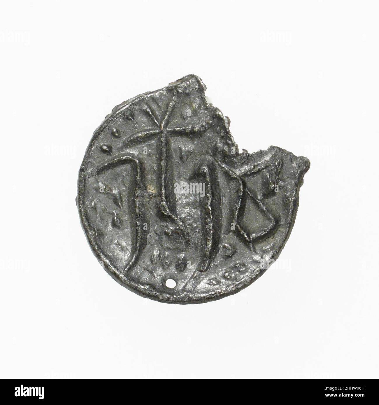 Badge de Pilgrim 14th–16th siècle français.Badge de Pilgrim.Français.14th–16th siècle.Plomb.Travail des métaux - plomb Banque D'Images