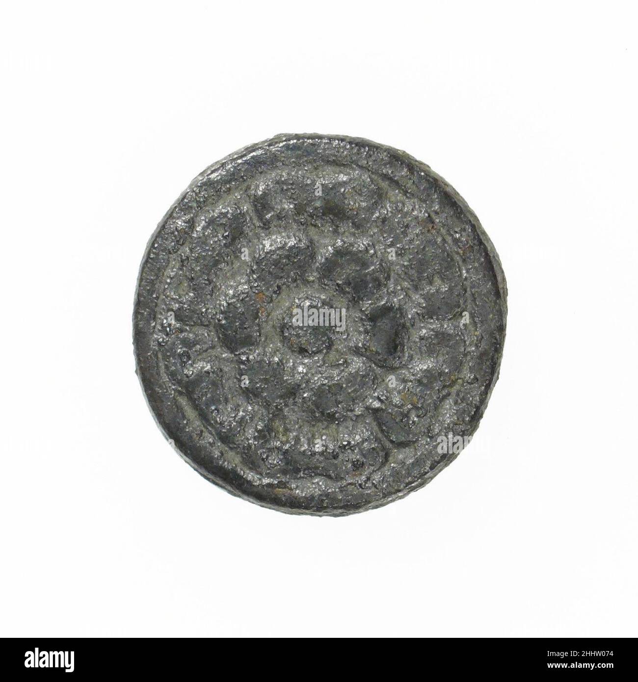 Badge de Pilgrim 14th–16th siècle français.Badge de Pilgrim.Français.14th–16th siècle.Plomb.Travail des métaux - plomb Banque D'Images