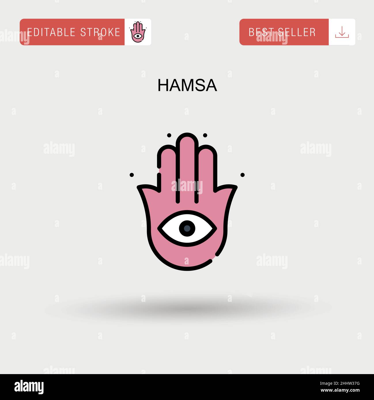 Icône de vecteur simple Hamsa. Illustration de Vecteur