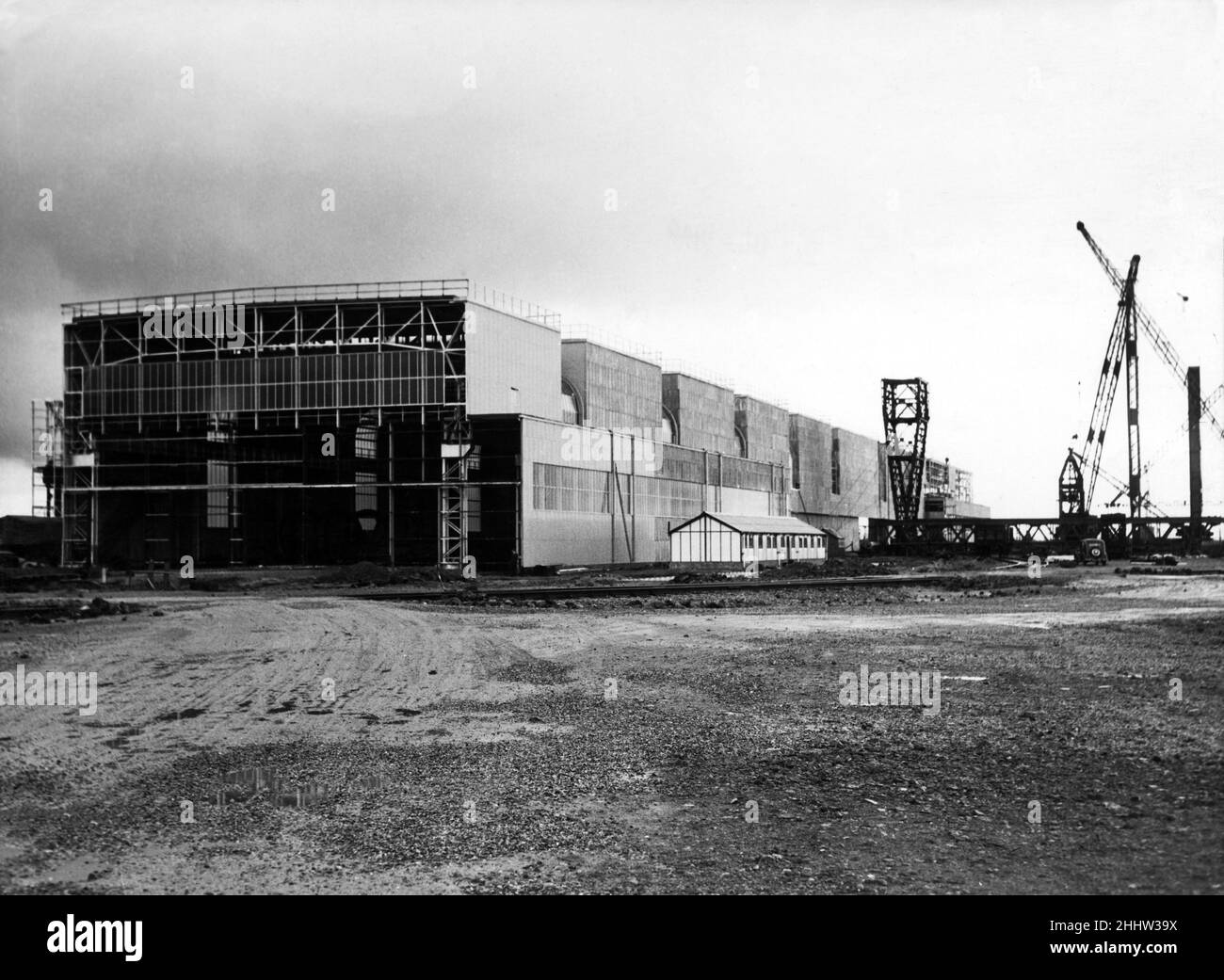 La baie de préparation des moules à la nouvelle abbaye de Margam de la Steel Company of Wales.23rd octobre 1948. Banque D'Images