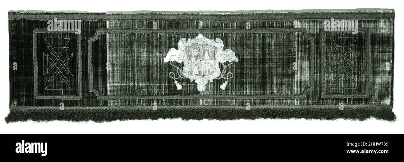 Cantonnière avec blason Chigi mi-17th siècle italien.Cantonnière avec blason Chigi 460431 Banque D'Images