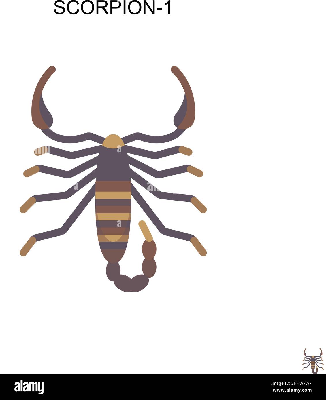 Scorpion-1 icône vectorielle simple. Couleur parfaite pictogramme moderne sur contour modifiable.Scorpion-1 icônes pour votre projet d'entreprise Illustration de Vecteur