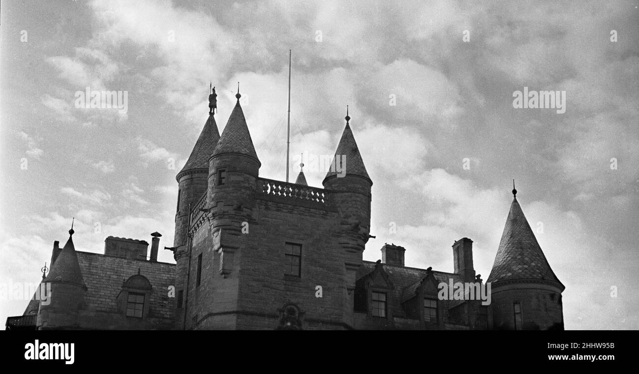 La vue pittoresque du château de Buchon, Dumbartonshire, demeure du duc de Montrose.Vers 1948 Banque D'Images