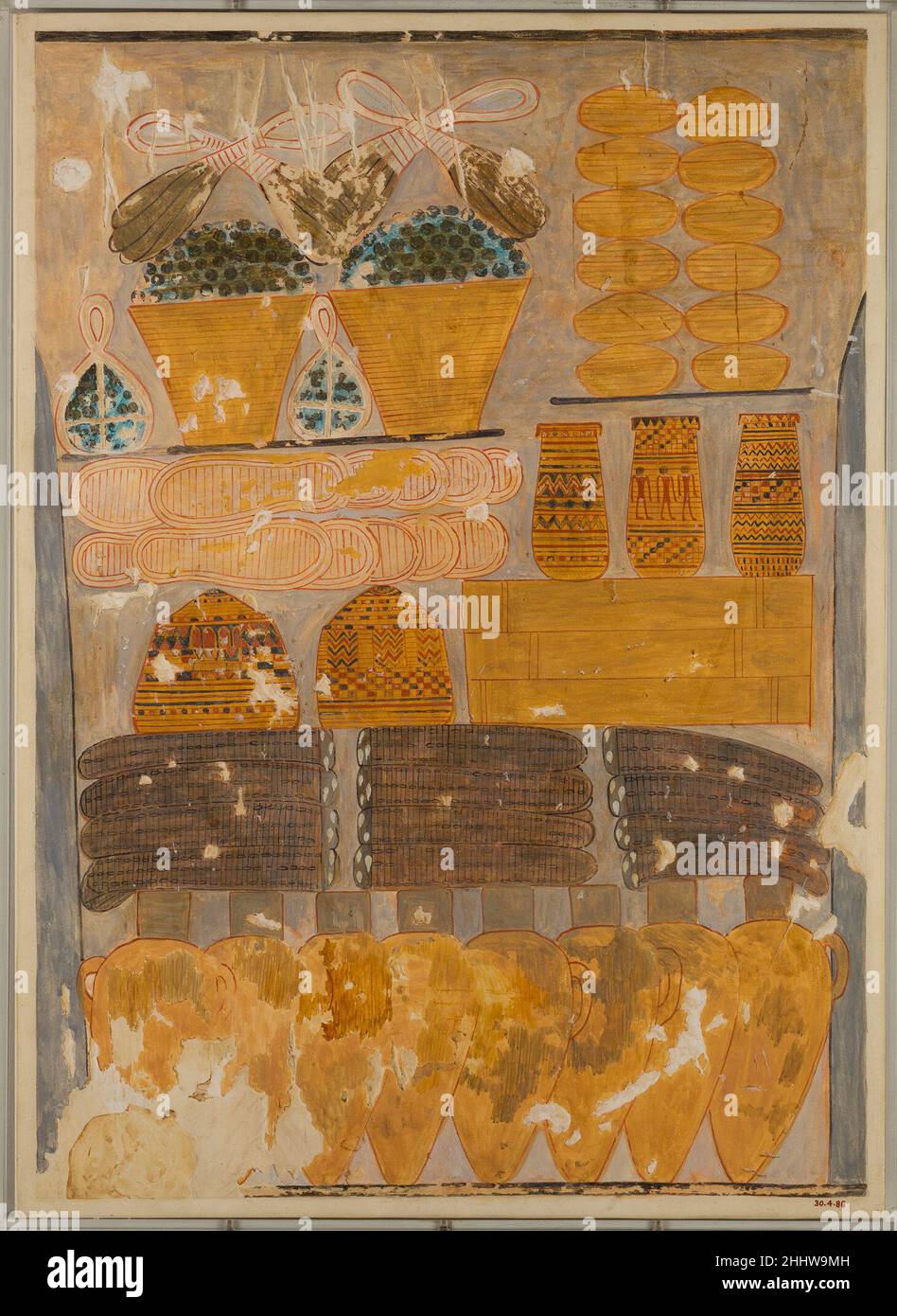 Provisions stockées dans le Temple, tombe de Rekhmire ca.1479–1425 C.-B. Nouveau Royaume-Uni Nina de Garris Davies.Provisions stockées dans le Temple, tombe de Rekhmire 544628 Banque D'Images