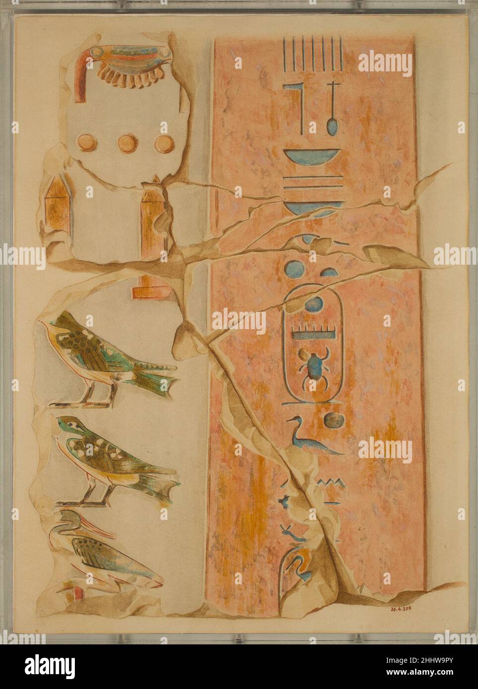 Fragment d'un Obélisque A.D. 1914–1916; original ca.1479–1458 C.-B. XXe siècle; original Nouveau Royaume Hugh R. Hopgood.Fragment d'un obélisque 544595 Banque D'Images