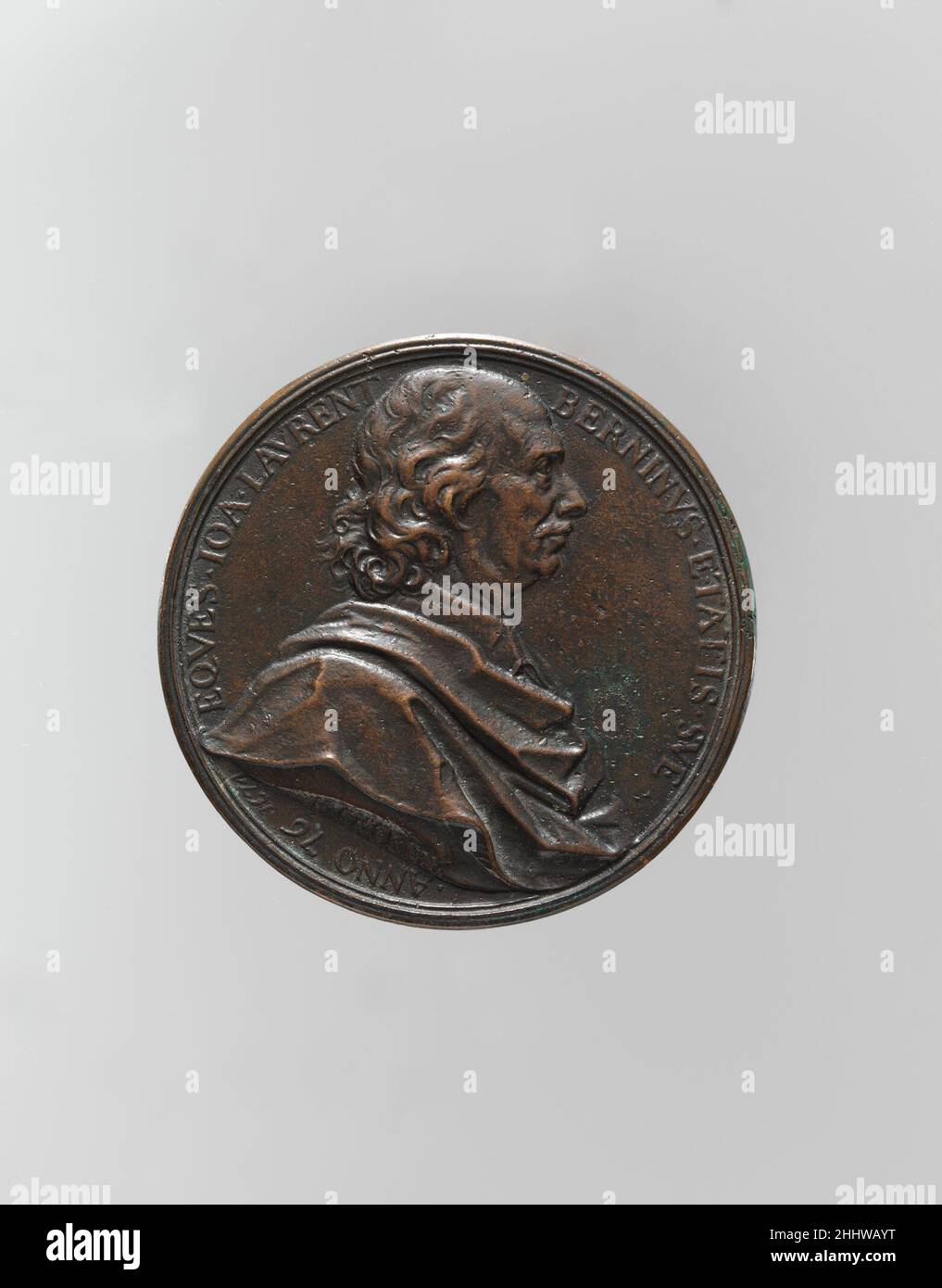 GIAN Lorenzo Bernini 1674 Médailleur : François Chéron Français la médaille a été commandée par Louis XIV pour honorer Bernini à l'occasion de son soixante-seizième anniversaire.GIAN Lorenzo Bernini 207685 Banque D'Images