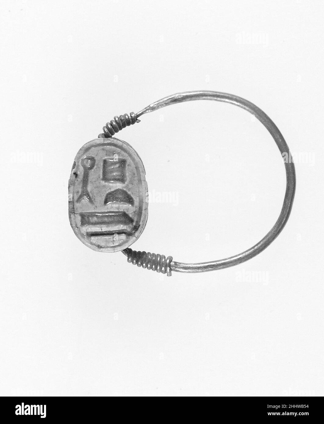 Anneau Scarab ca.1070–664 C.-B. troisième période intermédiaire ou plus tard.Bague de scarabée 552602 Banque D'Images