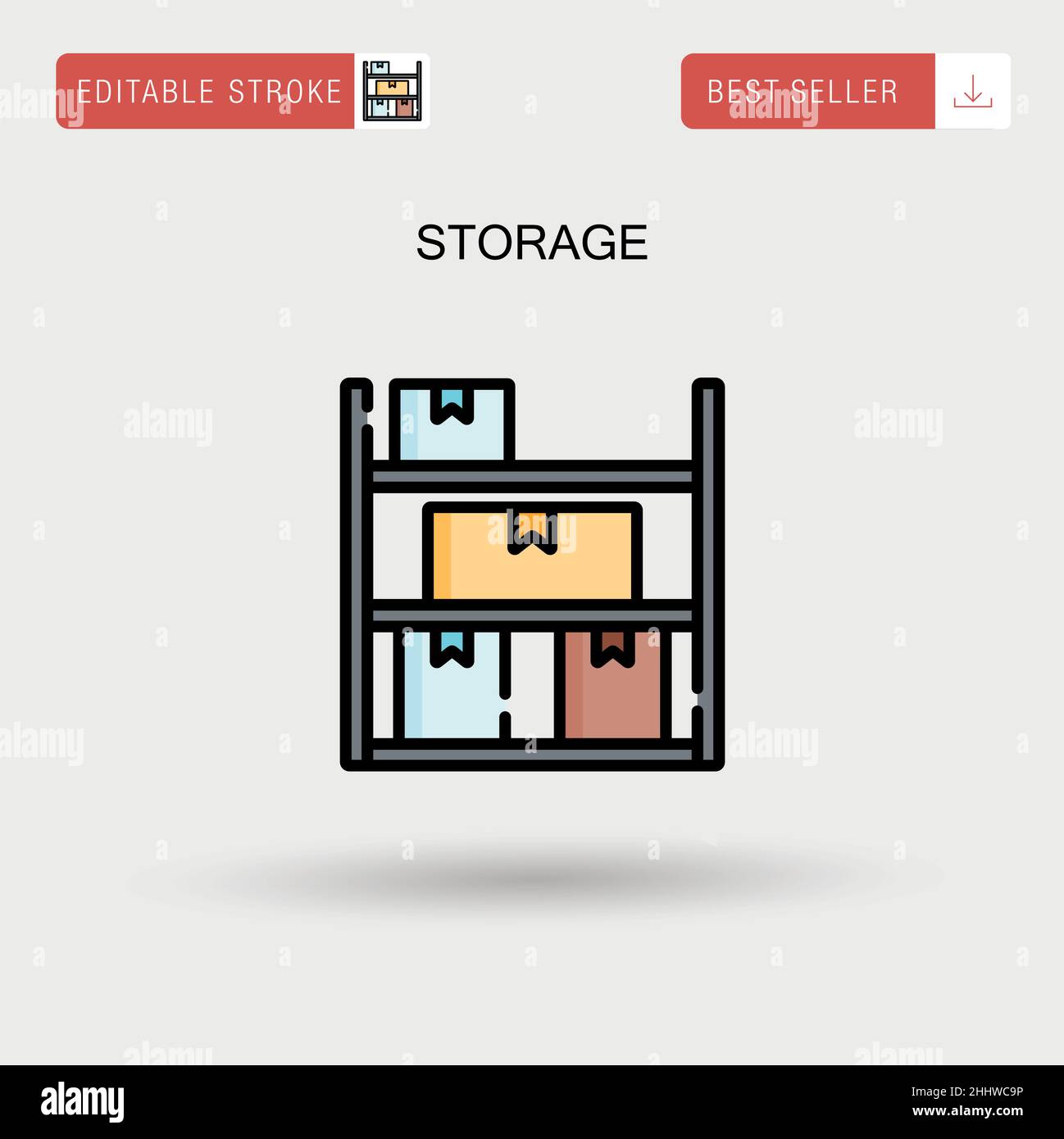 Icône de vecteur simple de stockage. Illustration de Vecteur Icône de vecteur simple de stockage. Illustration de Vecteur