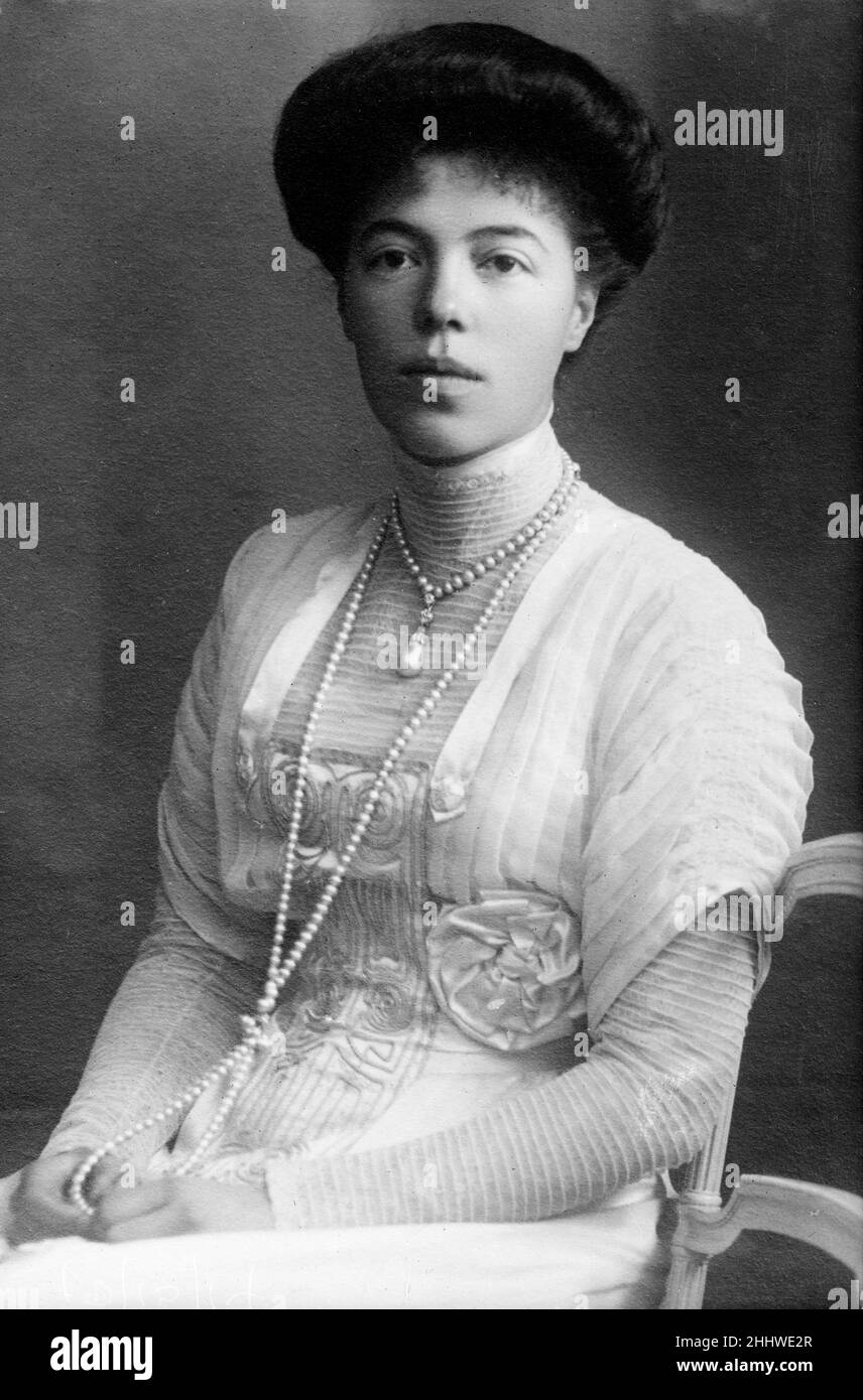 La photo montre la Grande duchesse Olga Alexandrovna de Russie (1882-1960), fille de l'empereur Alexandre III de Russie. Banque D'Images
