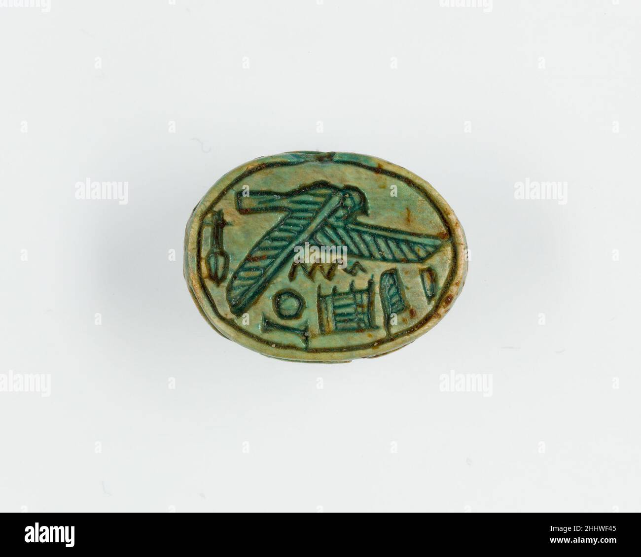 Scarab inscrit au nom d'Amun-Re ca.1479–1458 C.-B. Nouveau Royaume.Scarab inscrit au nom d'Amun-Re 547595 Banque D'Images