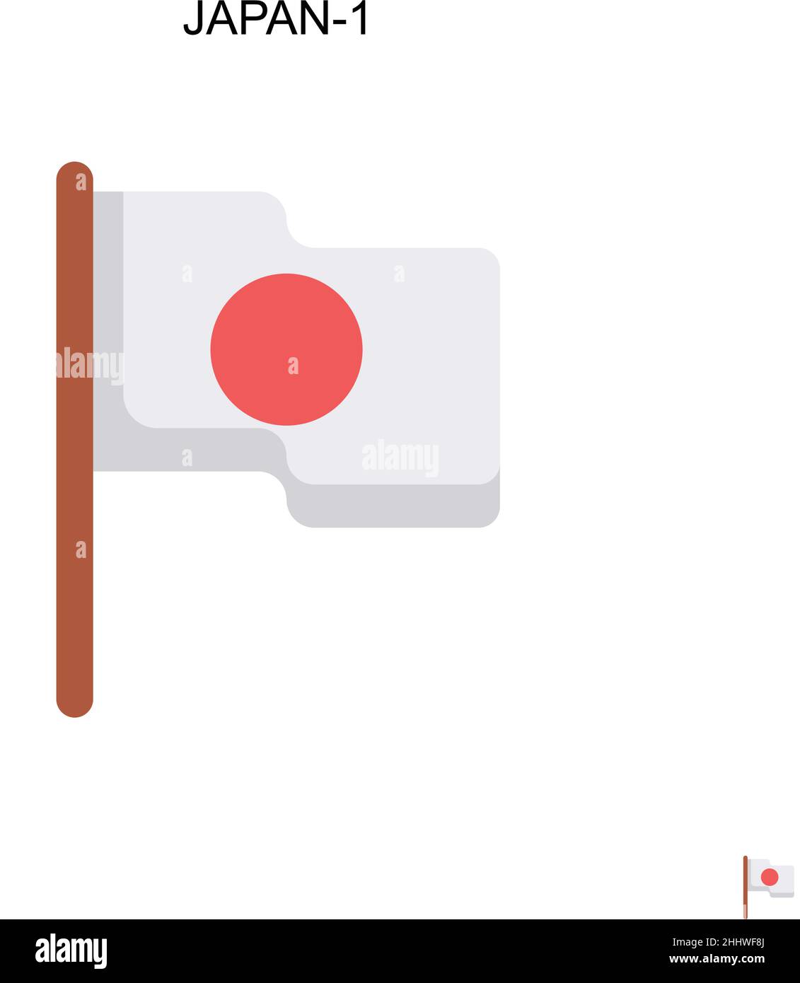Icône de vecteur simple Japon-1.Modèle de conception de symbole d'illustration pour élément d'interface utilisateur Web mobile. Illustration de Vecteur