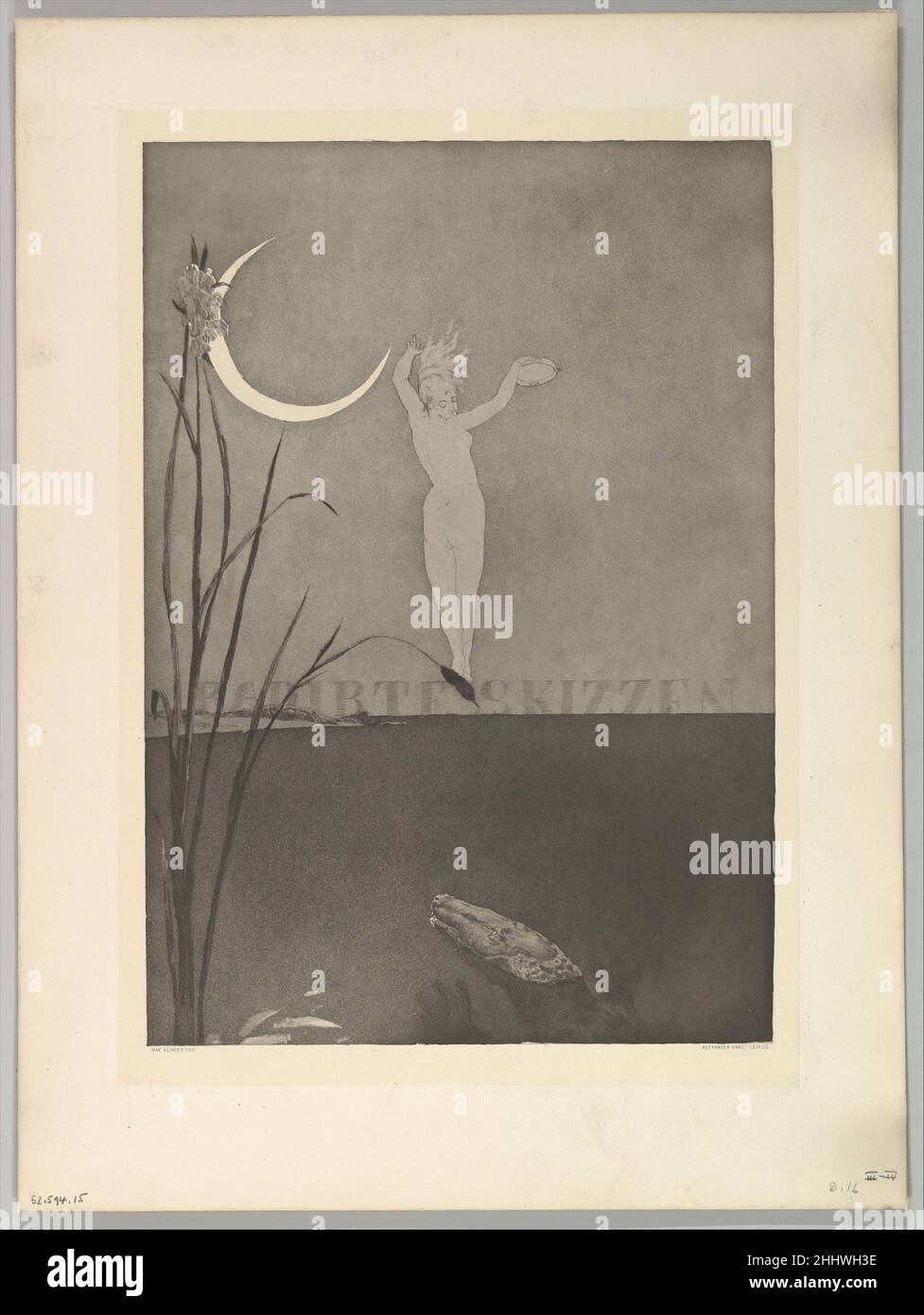 Titelblatt de la série Radierte Skizzen n.d.Max Klinger allemand.Titelblatt de la série Radierte Skizzen 384453 Banque D'Images