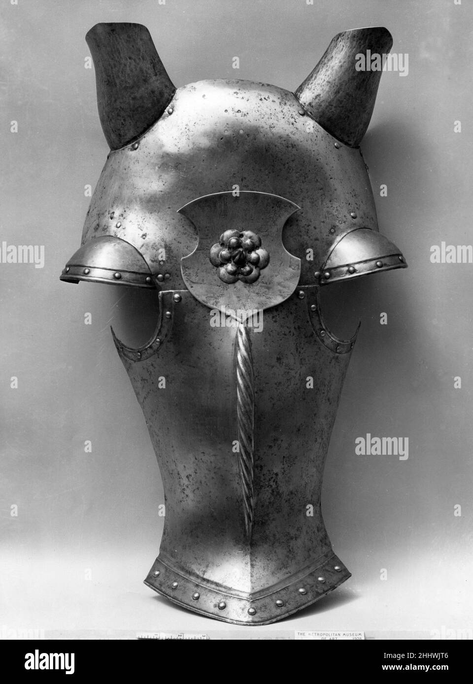 Shaffron (Horse's Head Defense) ca.1520 Allemand.Shaffron (Défense de la tête de cheval) 22994 Banque D'Images