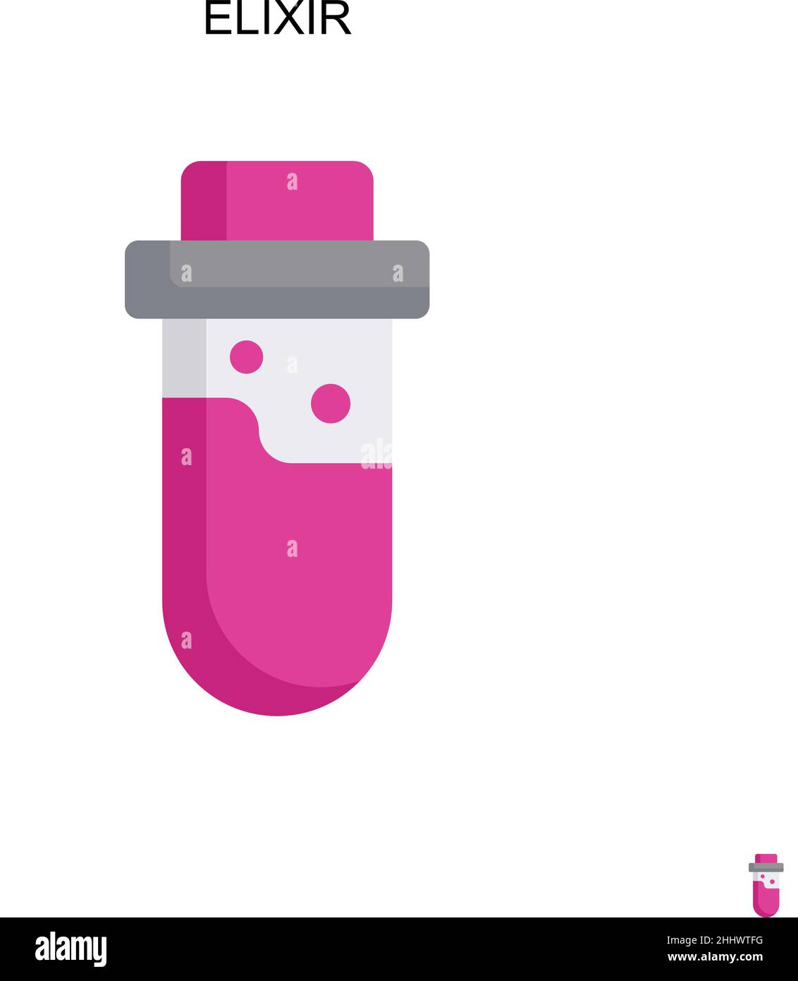 Icône vecteur simple élixir.Modèle de conception de symbole d'illustration pour élément d'interface utilisateur Web mobile. Illustration de Vecteur