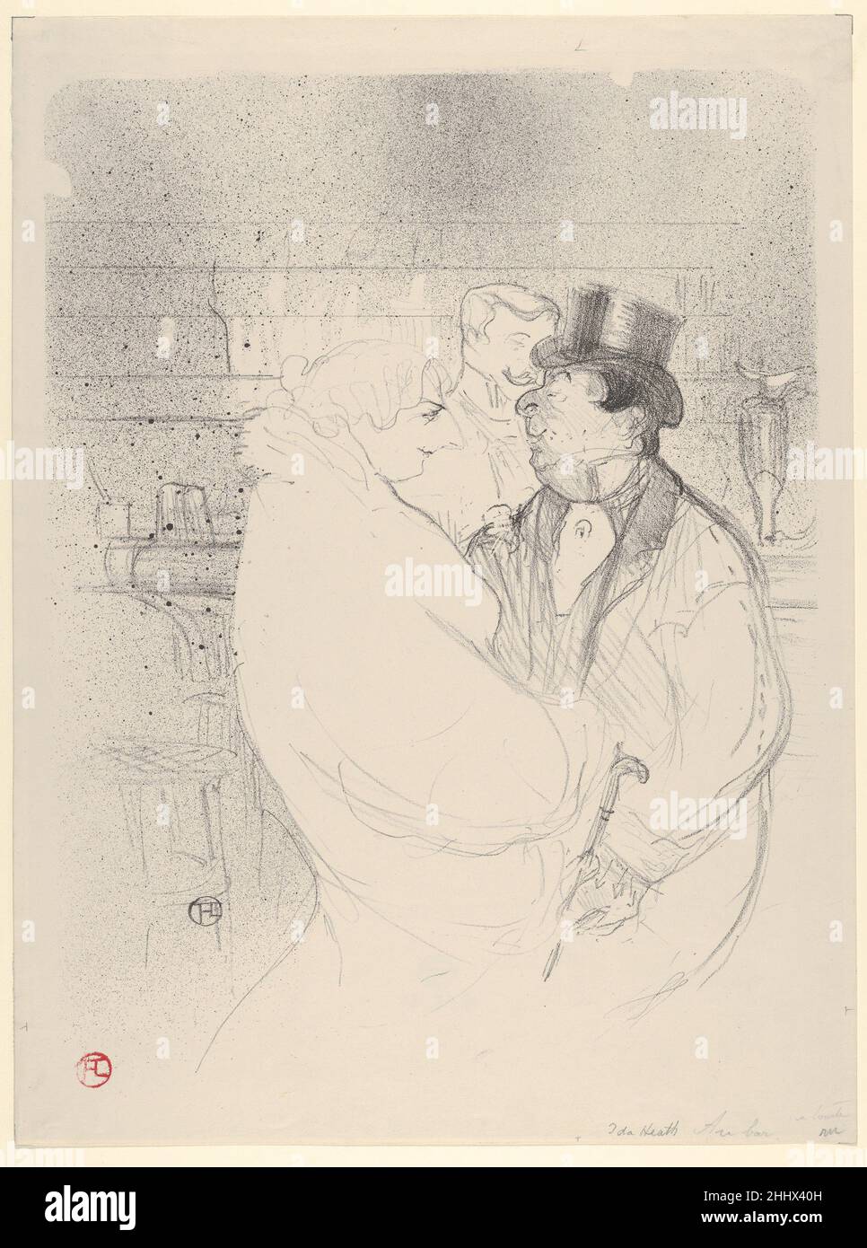IDA Heath au Bar 1894 Henri de Toulouse-Lautrec Français.IDA Heath au Barreau 334105 Banque D'Images
