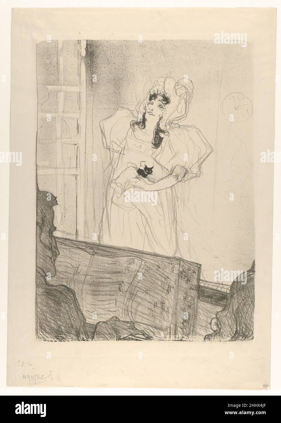 Miss May Belfort (assiette moyenne) 1895 Henri de Toulouse-Lautrec Français.Mlle May Belfort (plaque moyenne) 334401 Banque D'Images