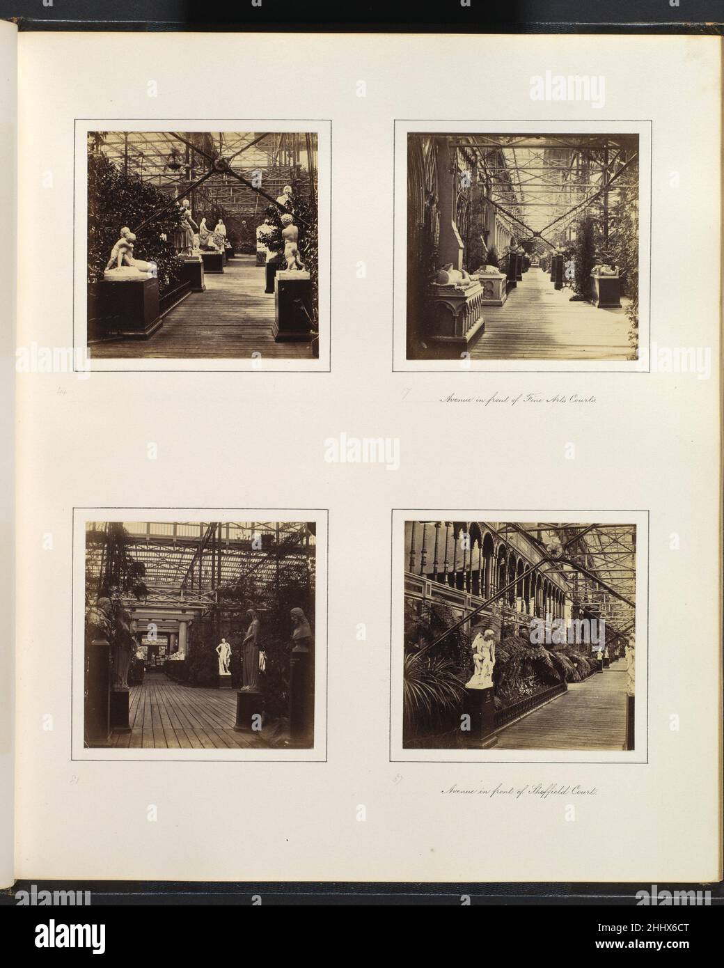 [Cour de Sculpture française et italienne; Avenue devant les tribunaux des beaux-arts; vue sur la galerie de Sculpture classique; Avenue devant Sheffield court] ca.1859 attribué à Philip Henry Delamotte British.[Cour de Sculpture française et italienne; Avenue devant les tribunaux des beaux-arts; vue sur la galerie de Sculpture classique; Avenue devant Sheffield court] 285799 Banque D'Images