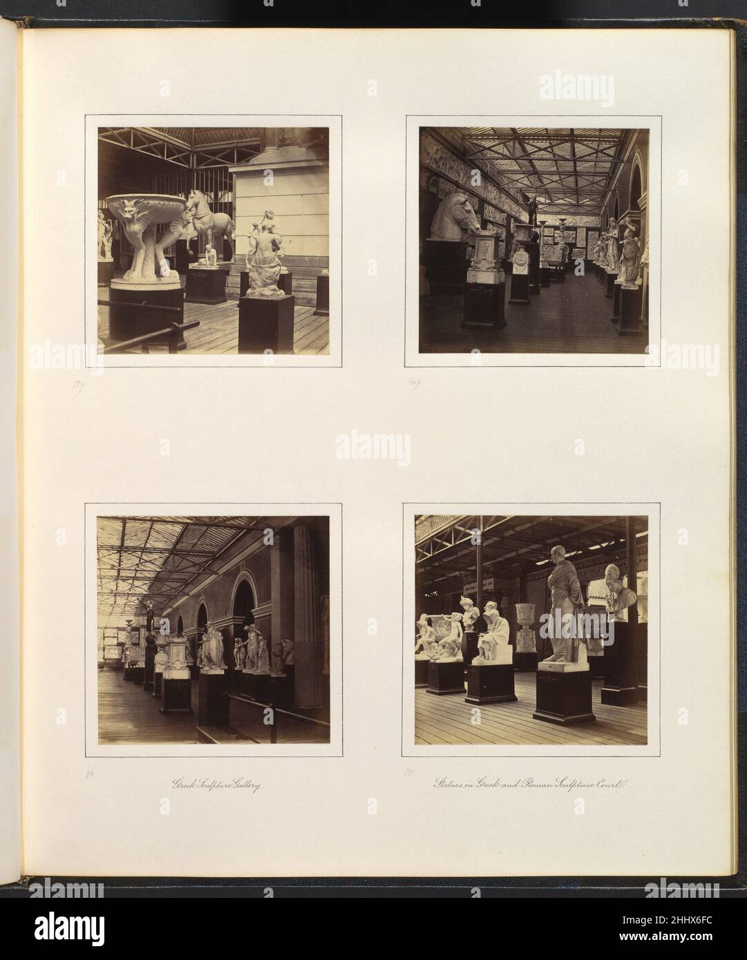 [Sculptures en cour romaine; autel sacrificiel; galerie de sculptures grecques; statues en cour de sculptures grecques et romaines] ca.1859 attribué à Philip Henry Delamotte British.[Sculptures en cour romaine; autel sacrificiel; Galerie grecque de sculptures; statues en cour grecque et romaine de sculptures] 285799 Banque D'Images