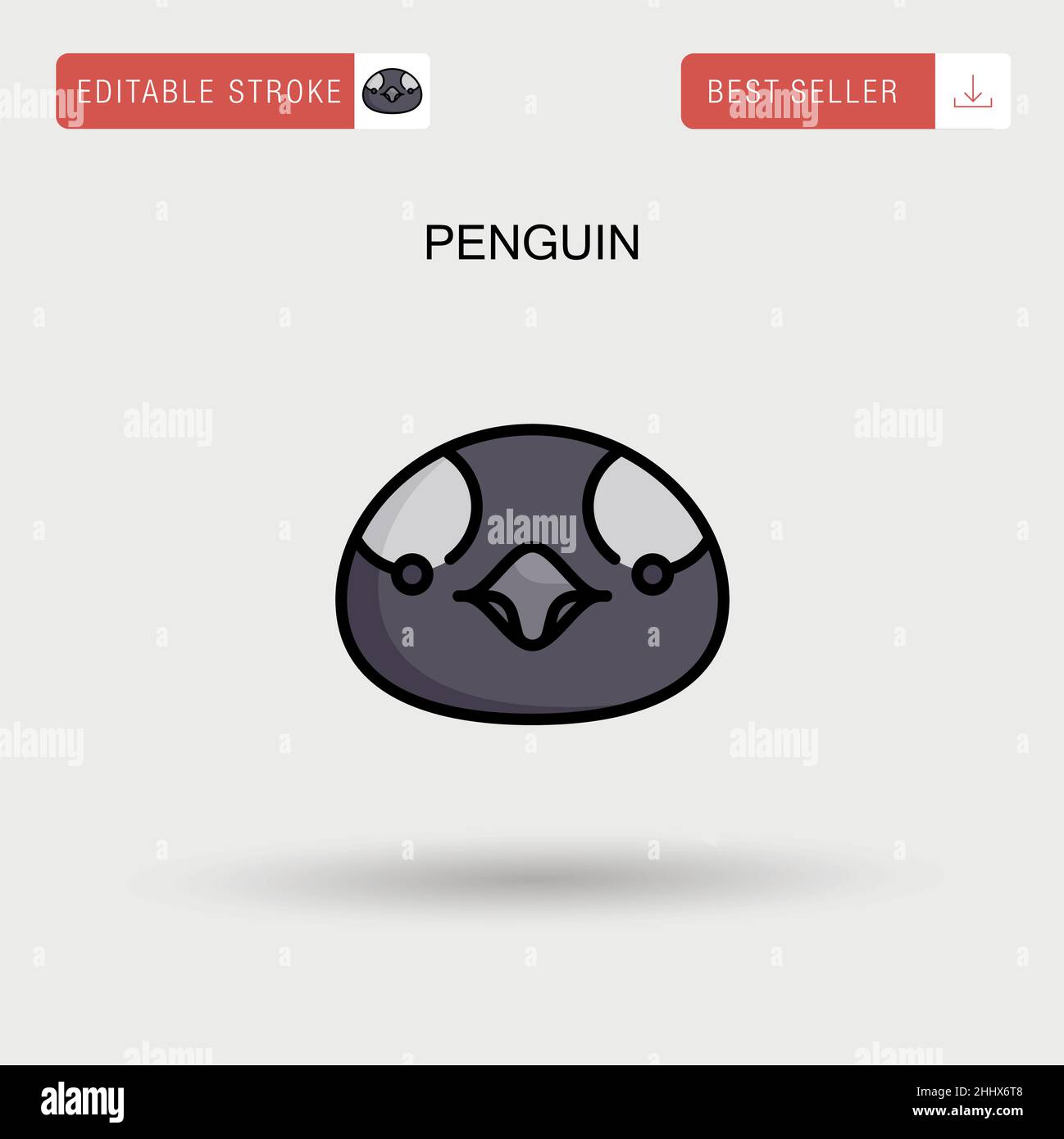 Icône de vecteur simple Penguin. Illustration de Vecteur