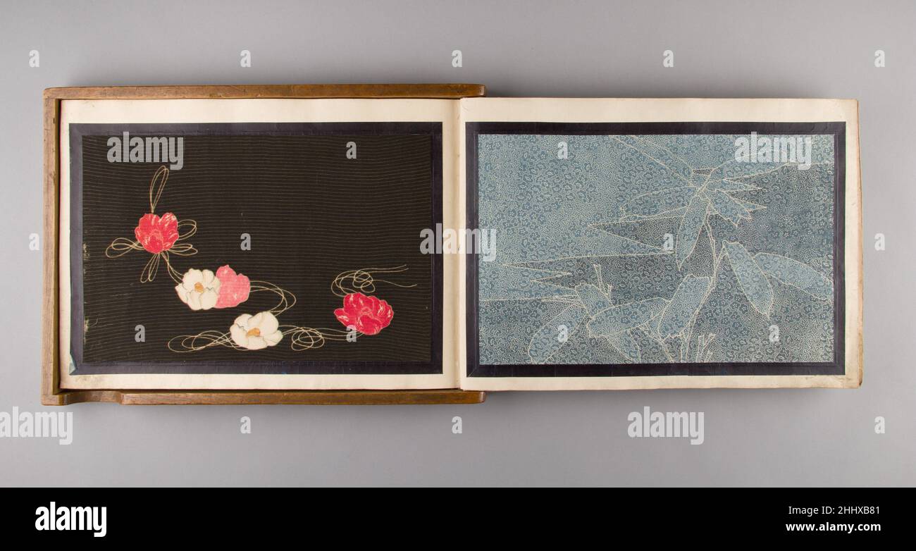 Livre de motifs textiles début 20th siècle Japon.Livre de motifs textiles 45707 Banque D'Images
