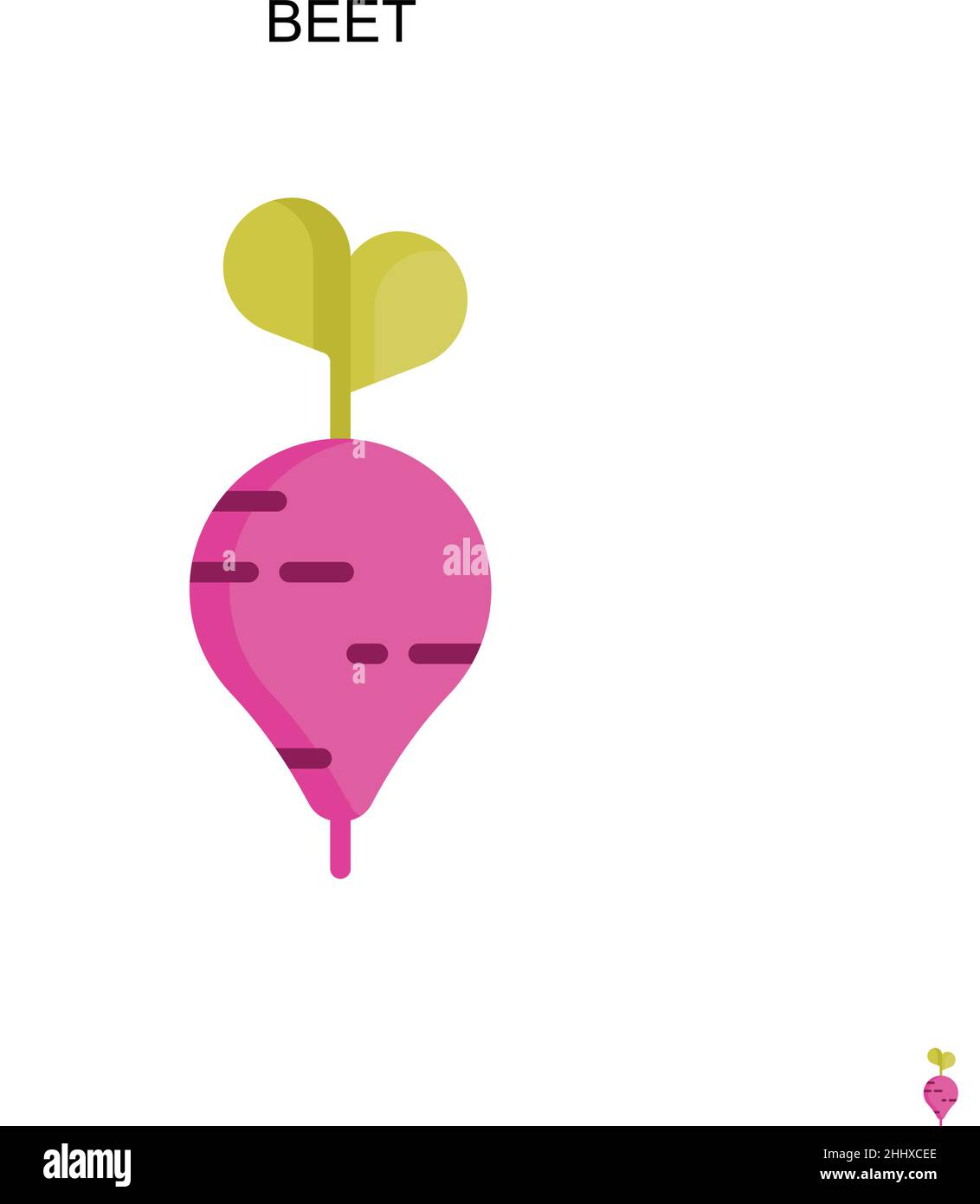 Icône de vecteur simple Beet.Modèle de conception de symbole d'illustration pour élément d'interface utilisateur Web mobile. Illustration de Vecteur