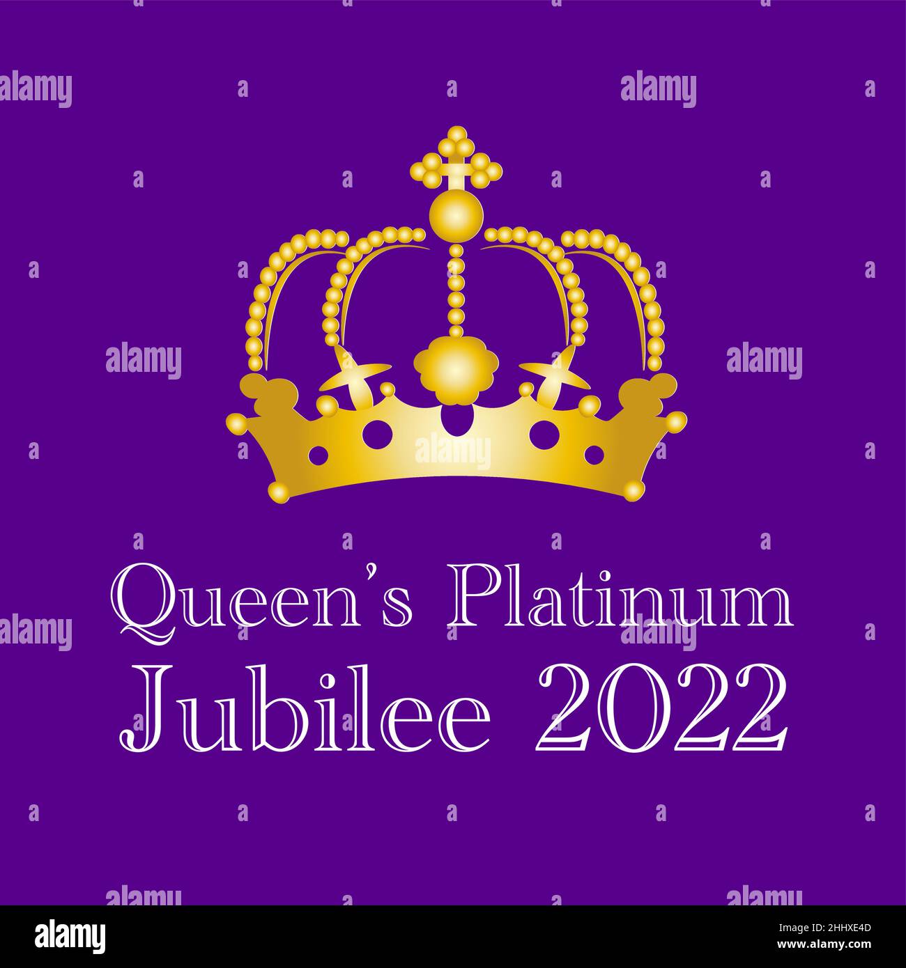 Le Queens Platinum Jubilee 2022 - en 2022, sa Majesté la Reine deviendra le premier monarque britannique à célébrer un Jubilé de platine après 70 ans Illustration de Vecteur